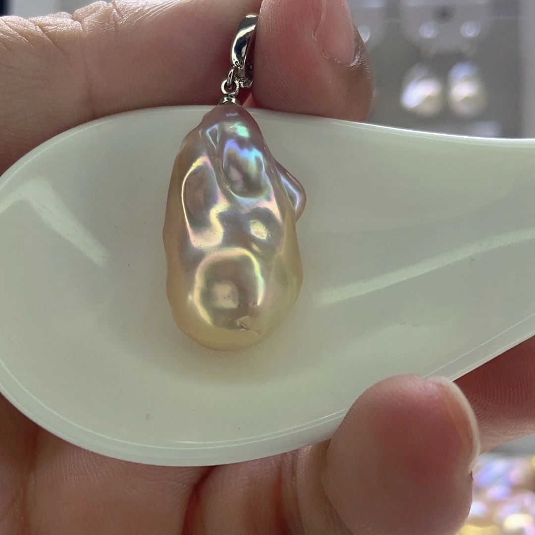 颈饰银S925镶嵌淡水珍珠97