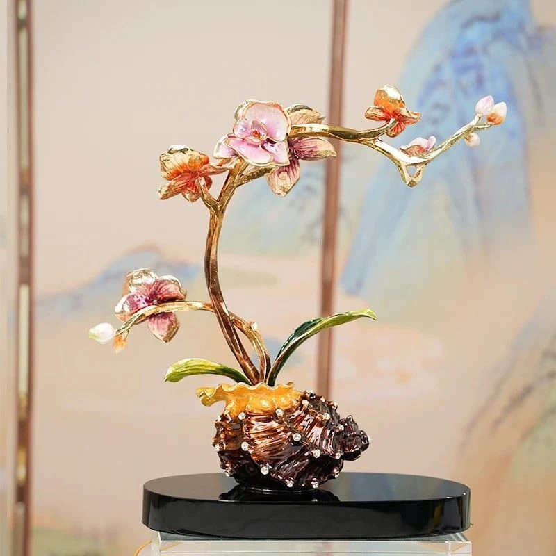 轻奢高档珐琅彩家居装饰品摆件客厅电视柜玄关办公室酒柜精品摆饰