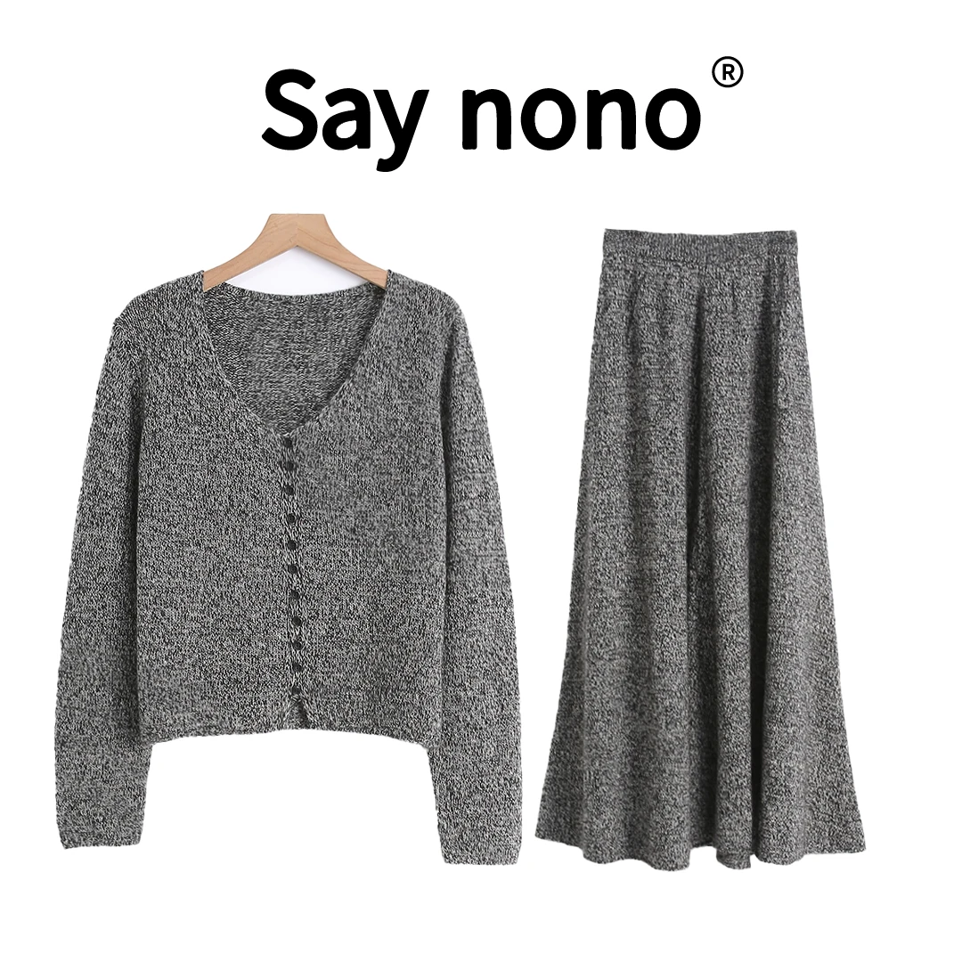 懒猫nono│Saynono ＿设计感百搭针织一套时尚套装/SYG78135/7813