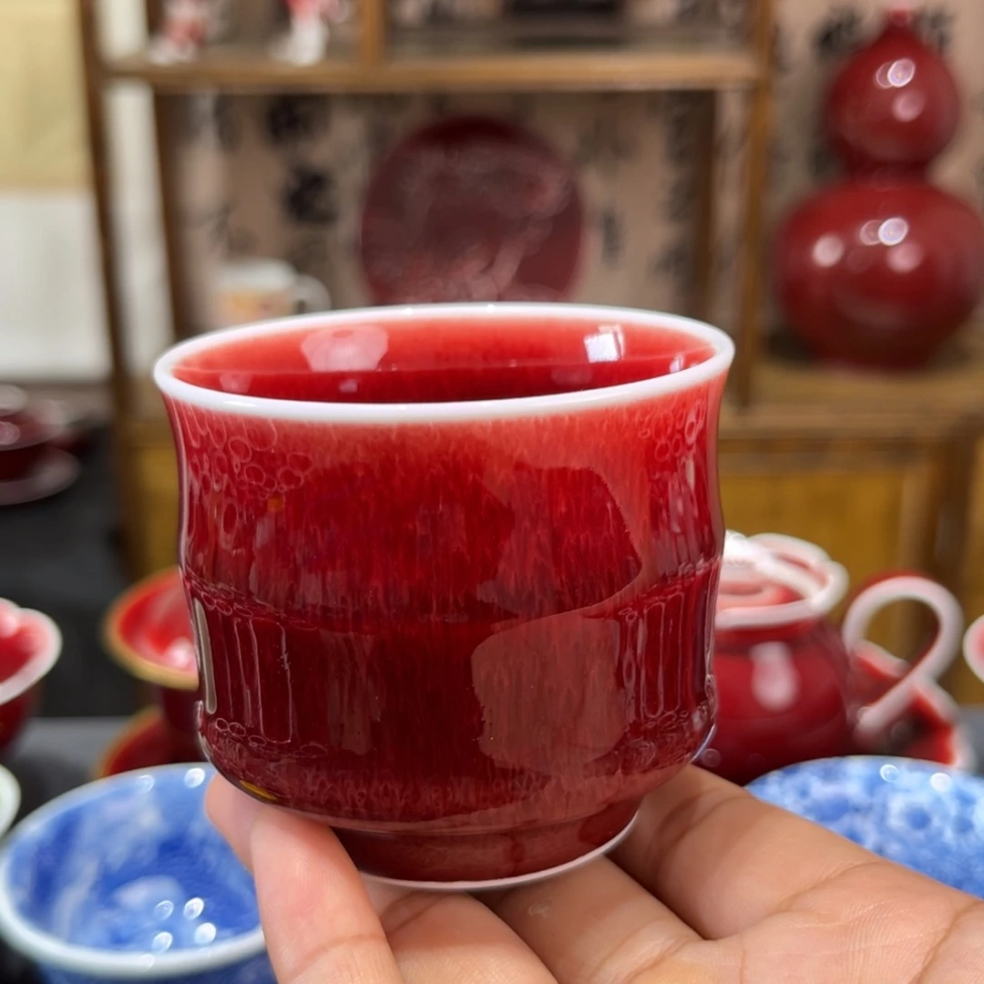 景德镇陶瓷浅行竹节杯