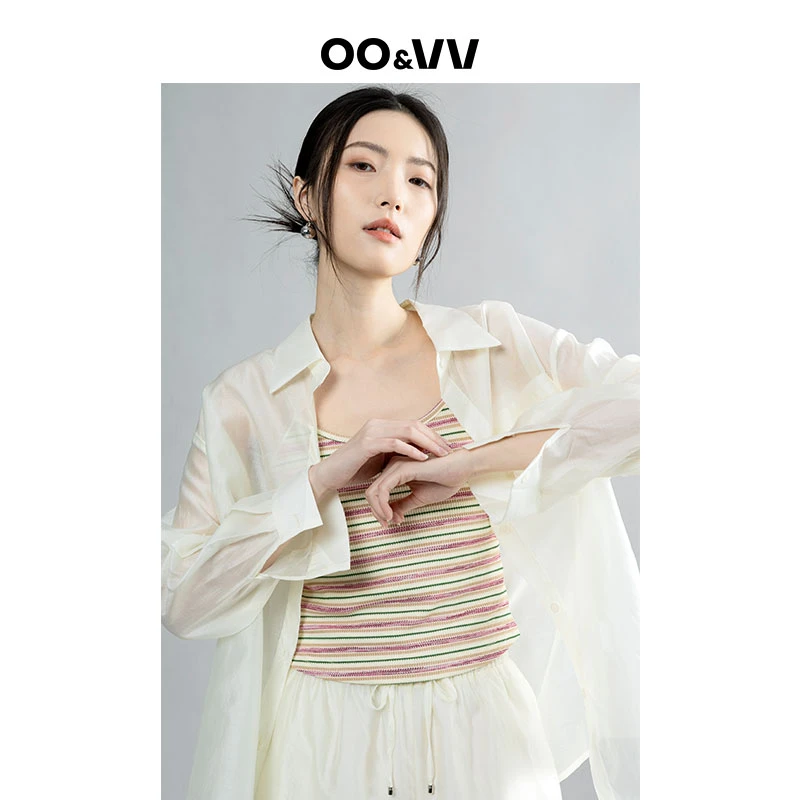 OO&VV三件套防晒衫+背心+短裤【商场同款】夏季新款休闲时尚穿搭女