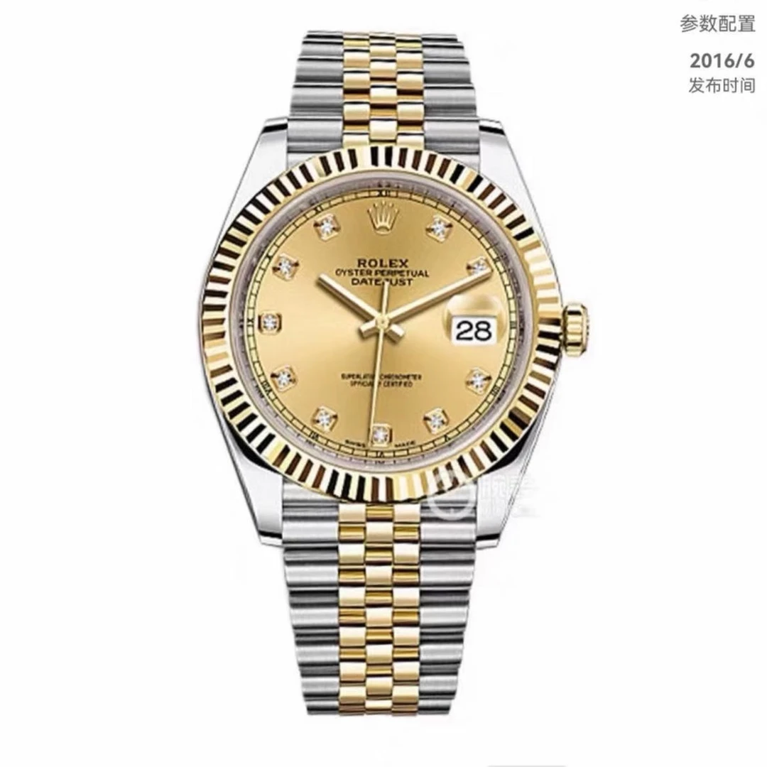 99新 Rolex/劳力士 41日志126333黄盘内钻 22全套