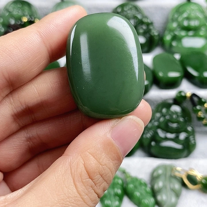 和田玉（碧玉）未镶嵌吊坠(不含链)