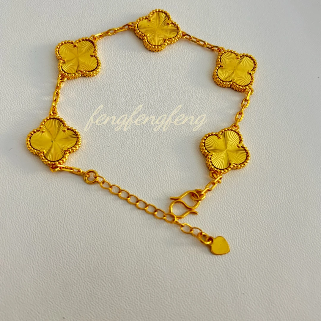 铜合金手链 四叶草五花手链饰品气质百搭时尚