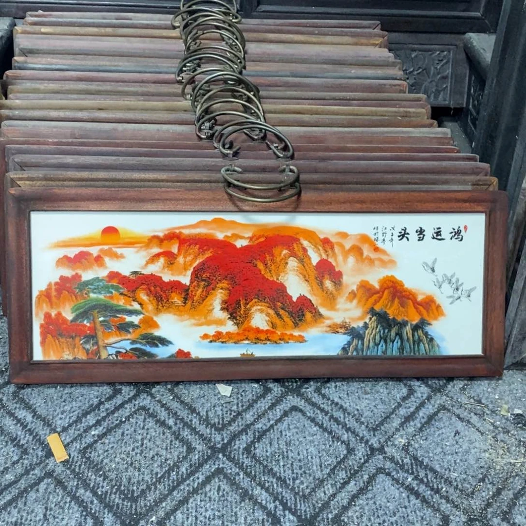 瓷片53*21 景德镇瓷板画柴窑烧制