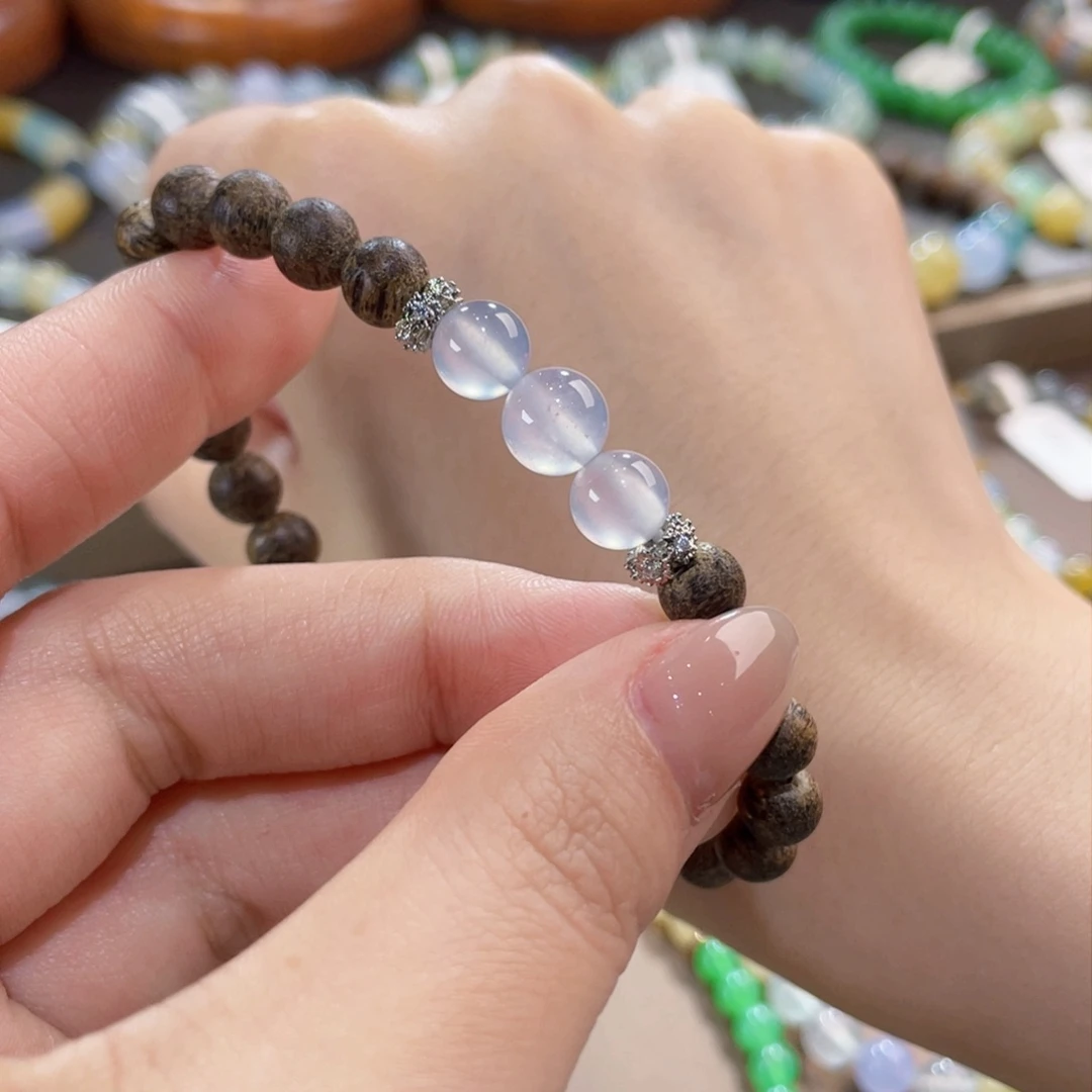 未镶嵌手链翡翠白月光