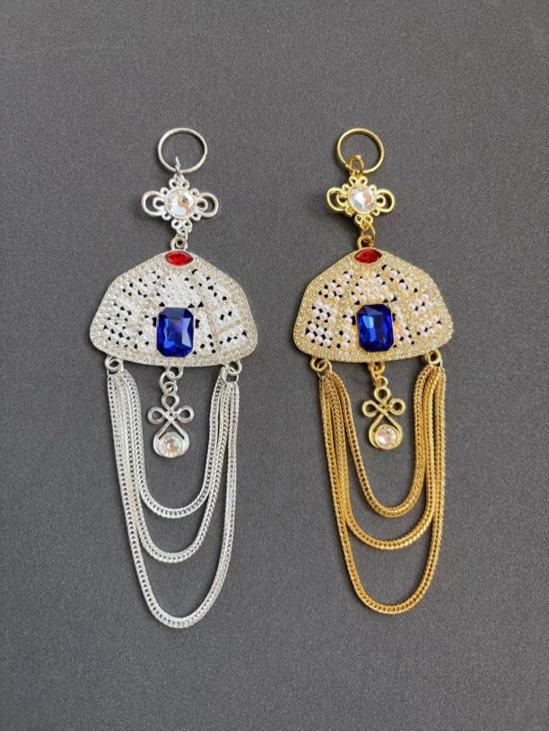 合金胸针 民族风蒙古包亮晶晶胸挂