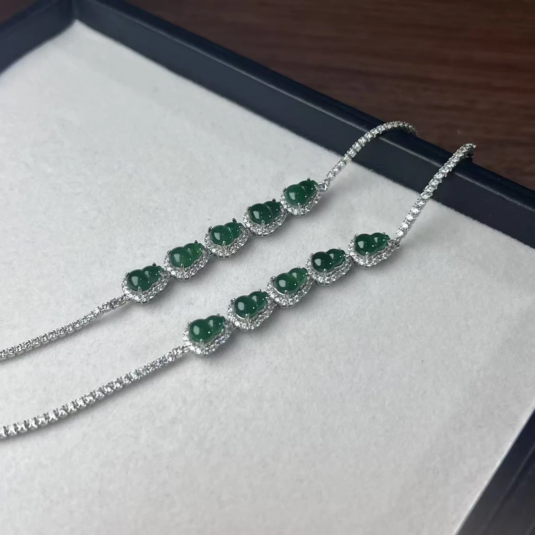 【 睿泽鉴宝】S925翡翠葫芦手链多样性发一7*6*3 GG0301