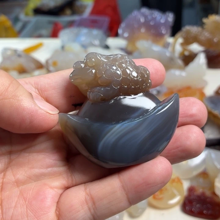 玛瑙/玉髓未镶嵌吊坠(不含链)