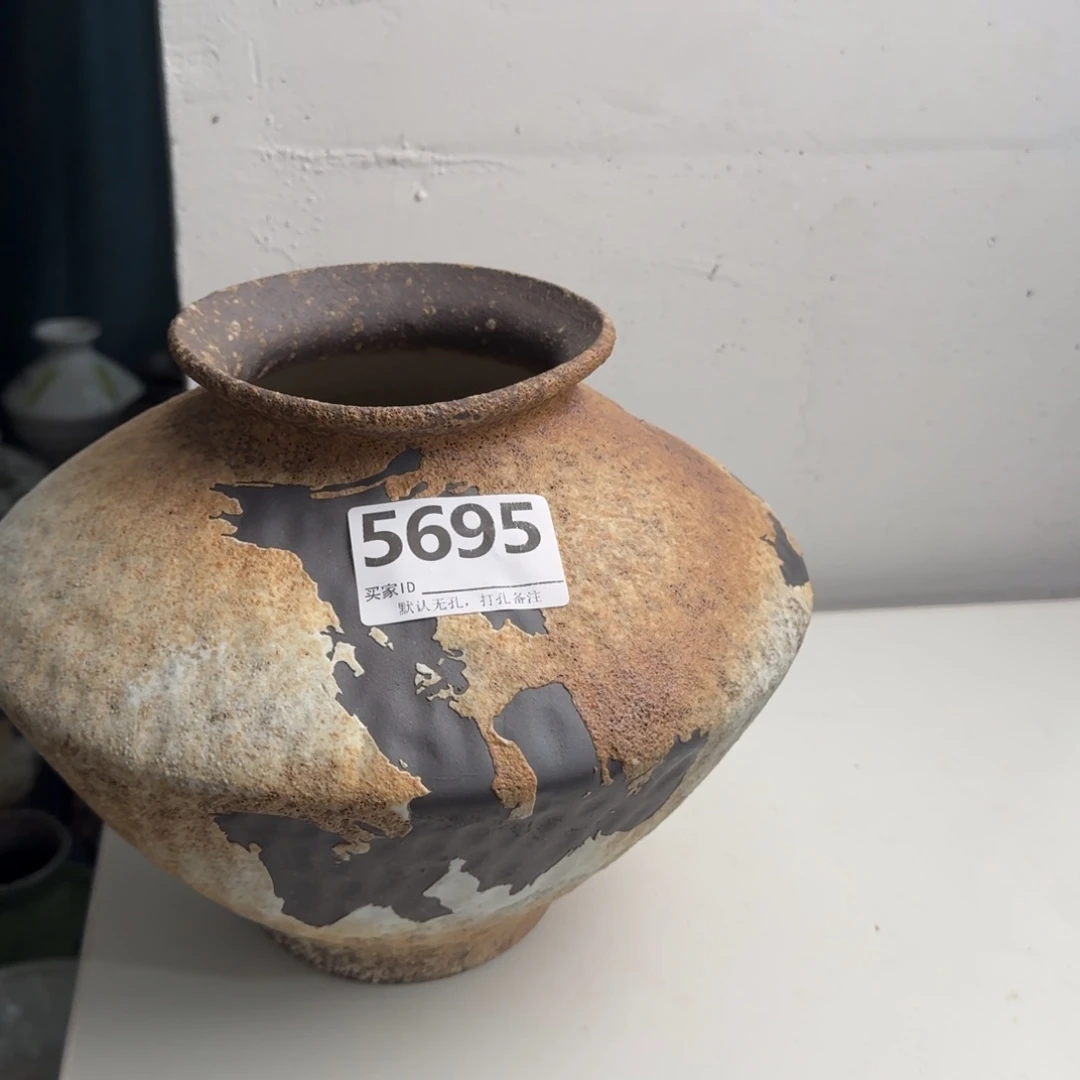 医***你摆件陶景德镇高温花瓶编码5695高23口10默认无孔