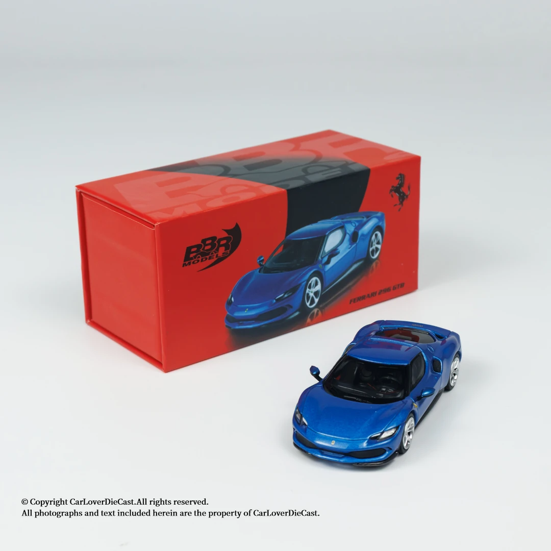 BBR64法拉利Ferrari296GTBBluCorsa合金车模型摆件