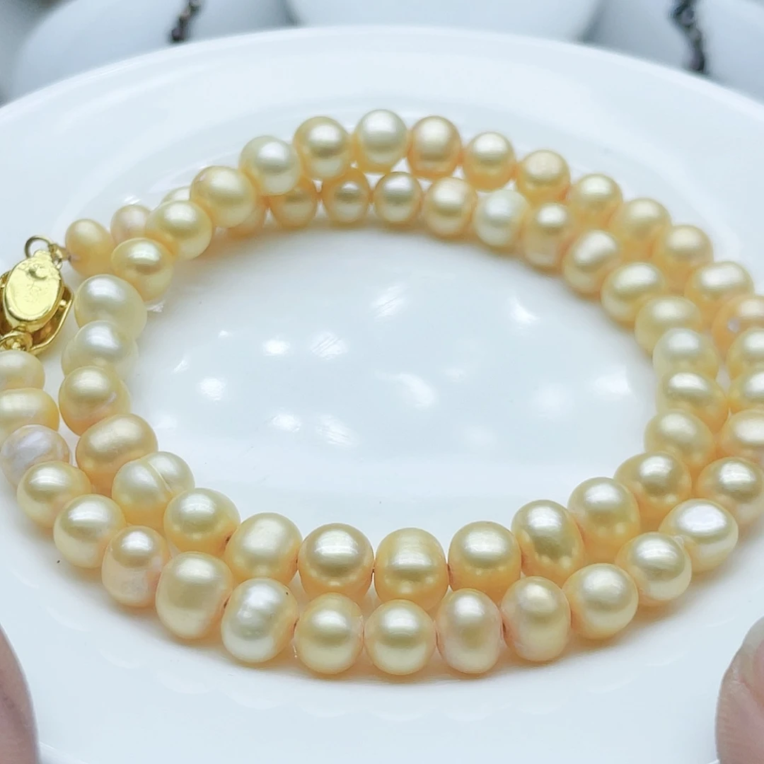 淡水珍珠颈饰钛钢