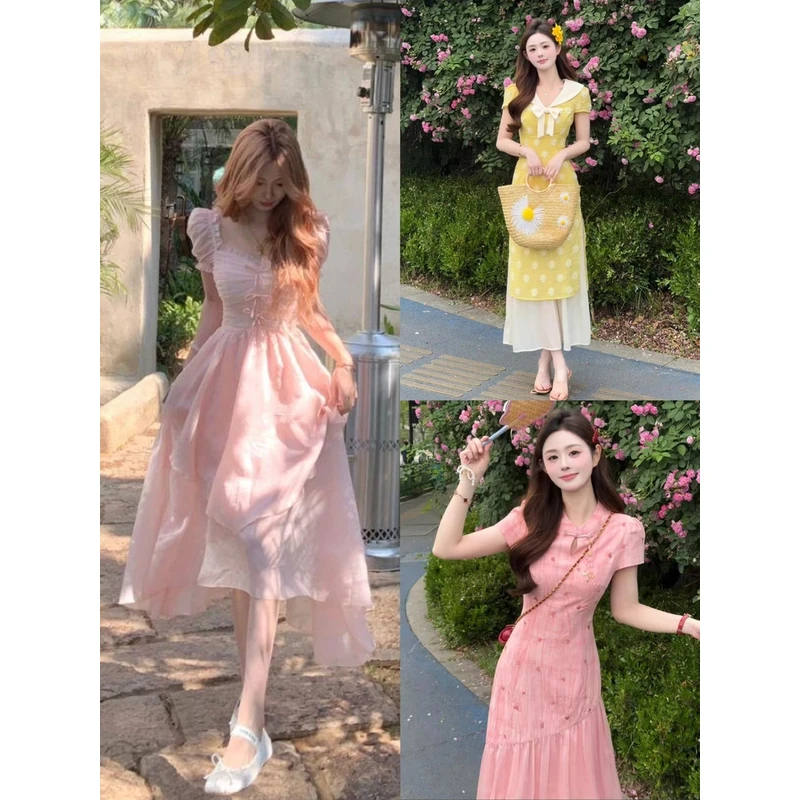 【1701-1800】夏季轻奢百搭连衣裙女