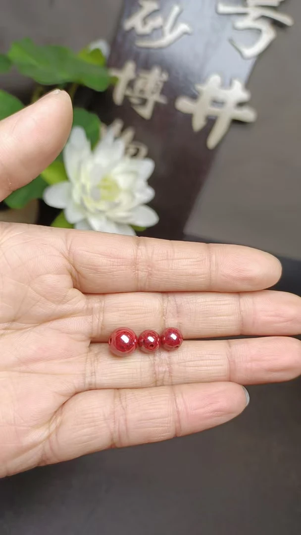 含辰砂工艺品辰砂0.8+0.6手编