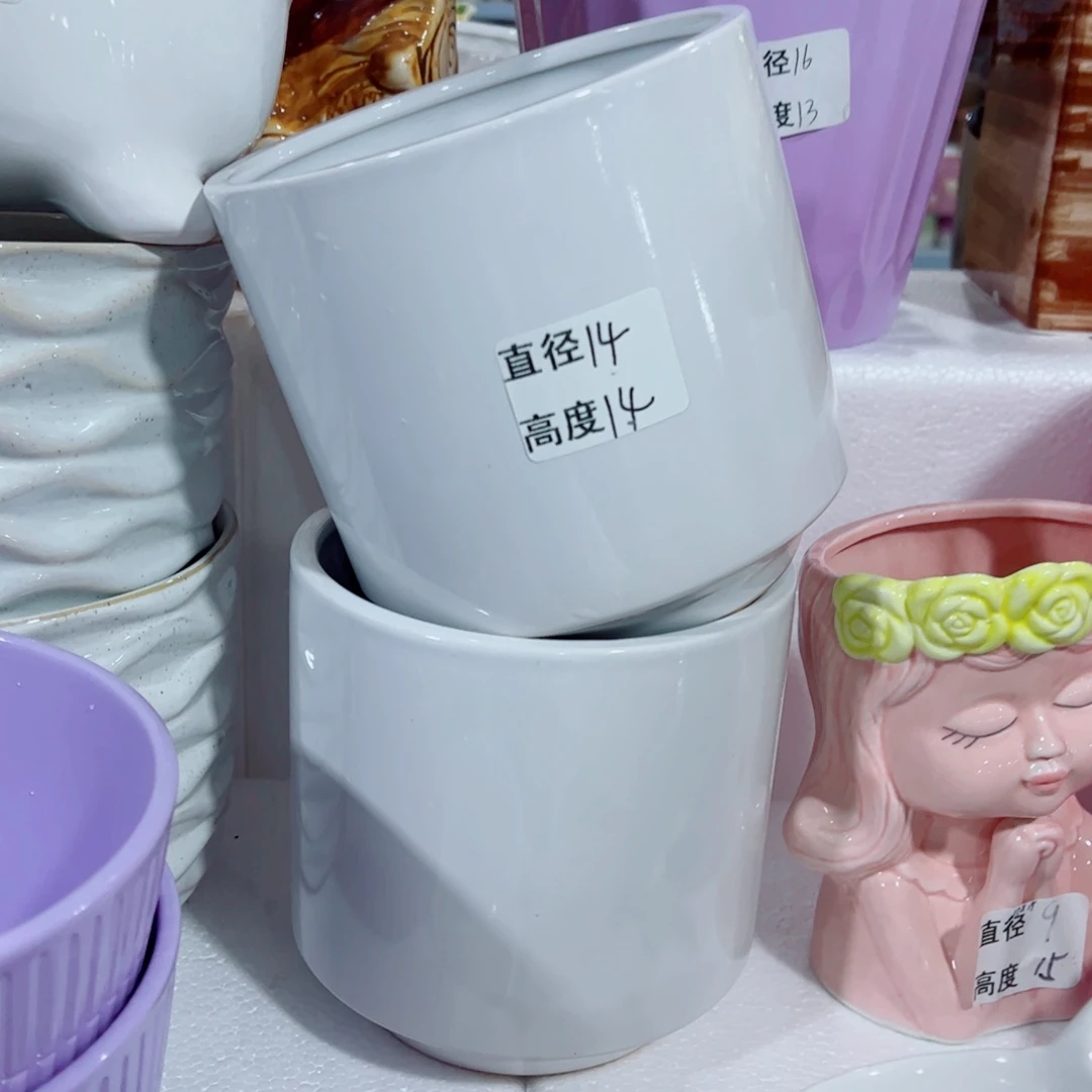 有孔，陶瓷花盆满10米包邮发货