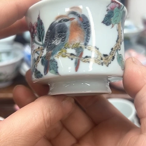 杯子极**蓝景德镇陶瓷主人杯