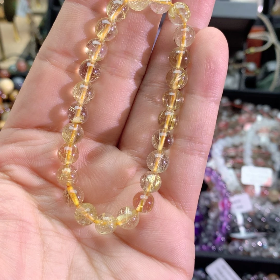 发晶手链未镶嵌大****妈发晶手链7