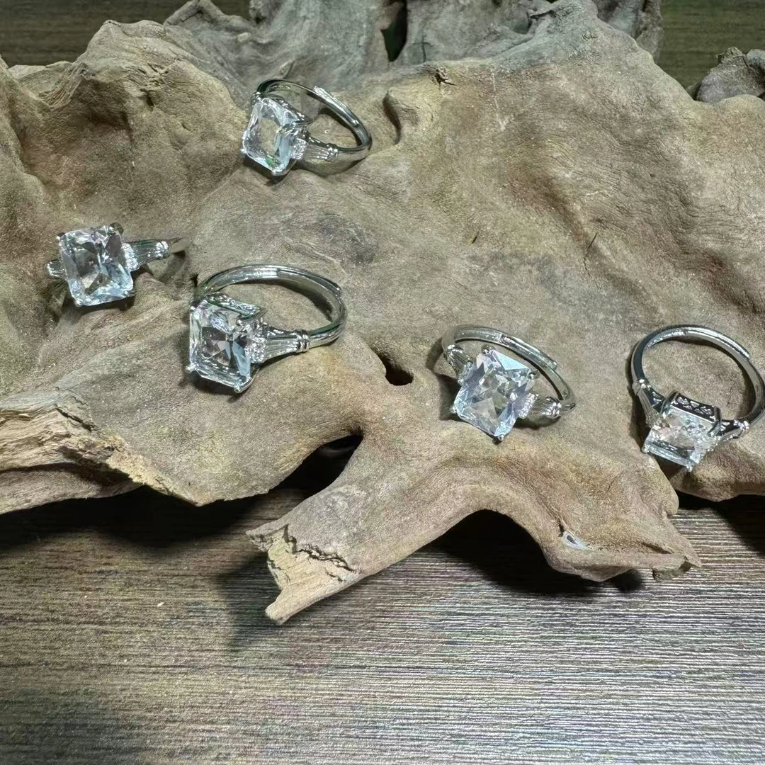 【云上水晶】Z443 喜玛拉雅双A白水晶活口戒指 多样性发其一