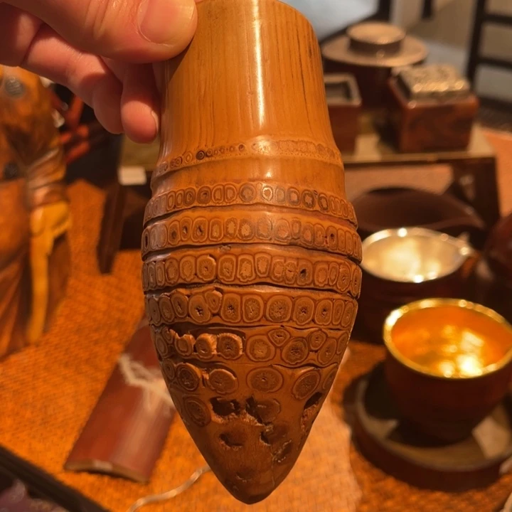 紫砂石头老竹根茶则
