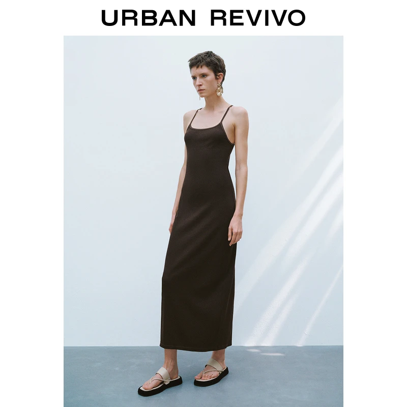UR2025春季新款女装时尚氛围感收腰显瘦吊带连衣裙UWM750047