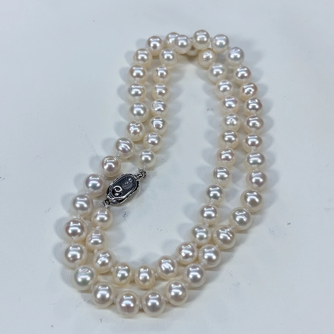银S925镶嵌淡水珍珠颈饰