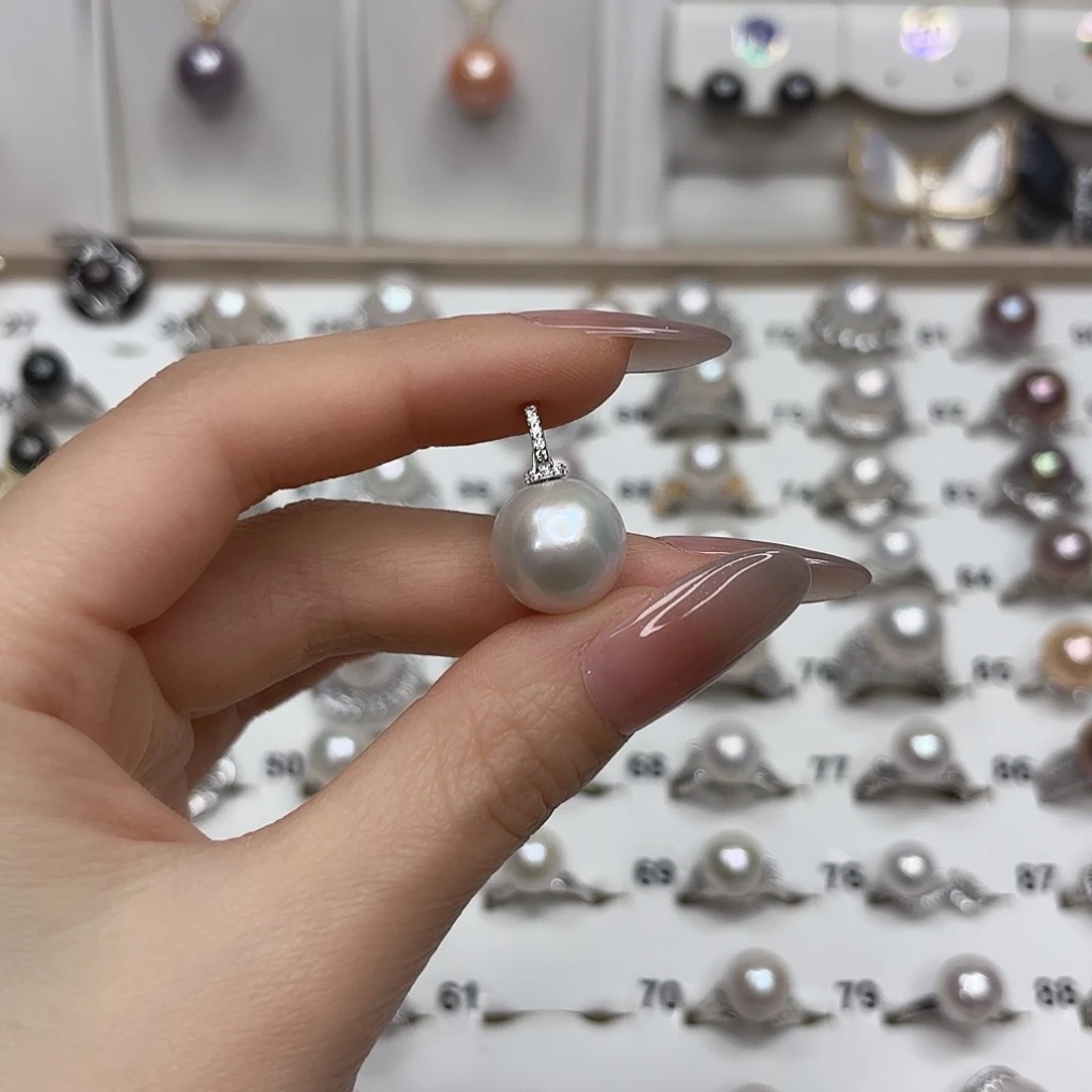 木***男银S925镶嵌吊坠(赠链)淡水珍珠