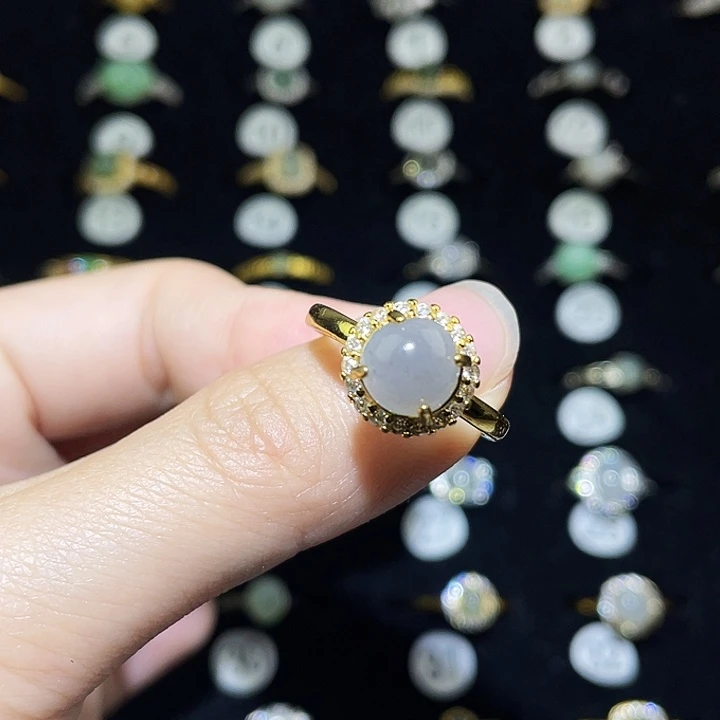 翡翠未镶嵌戒指戒指