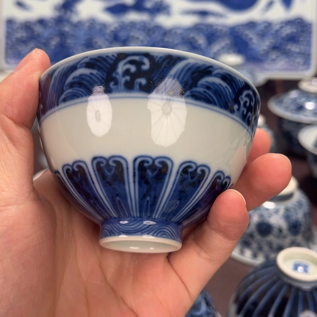 仿明永宣宝相鸡心杯