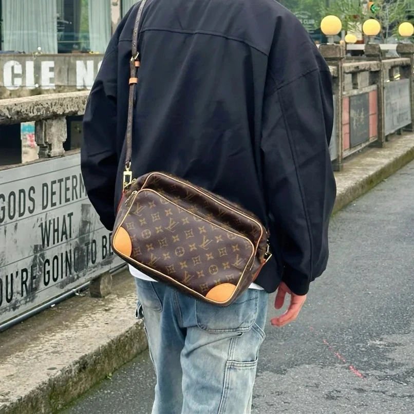 LouisVuitton/路易威登横版双层老花相机28包斜跨lv女包