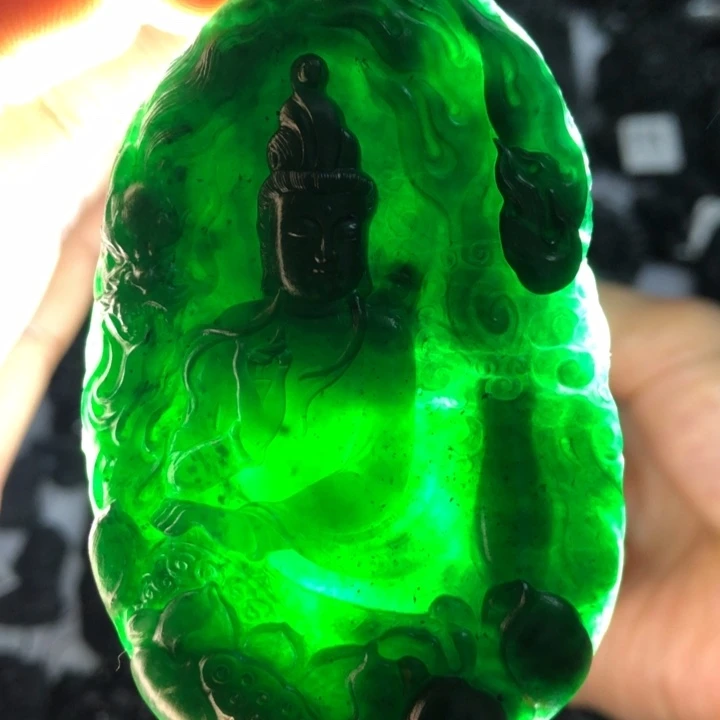 定制翡翠未镶嵌观音
