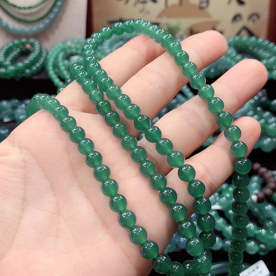 翡翠未镶嵌手链卡6.8