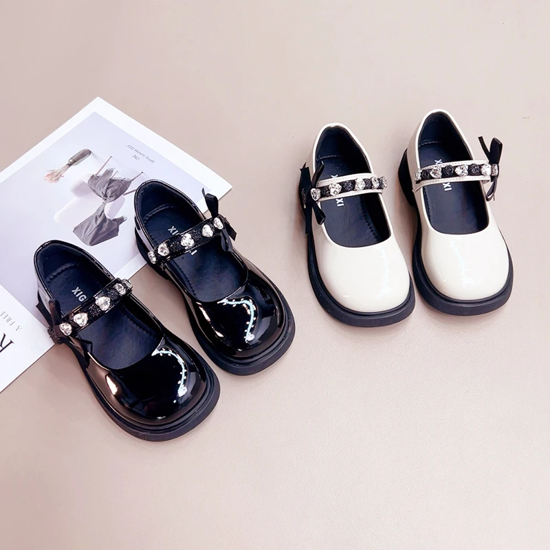 杰西可8616小皮鞋女童鞋2025秋季新款女宝鞋黑色表演出鞋公主鞋子