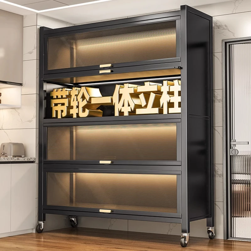 【妈妈推荐】家用厨房置物柜落地多层置物架子多功能收纳柜储物橱柜