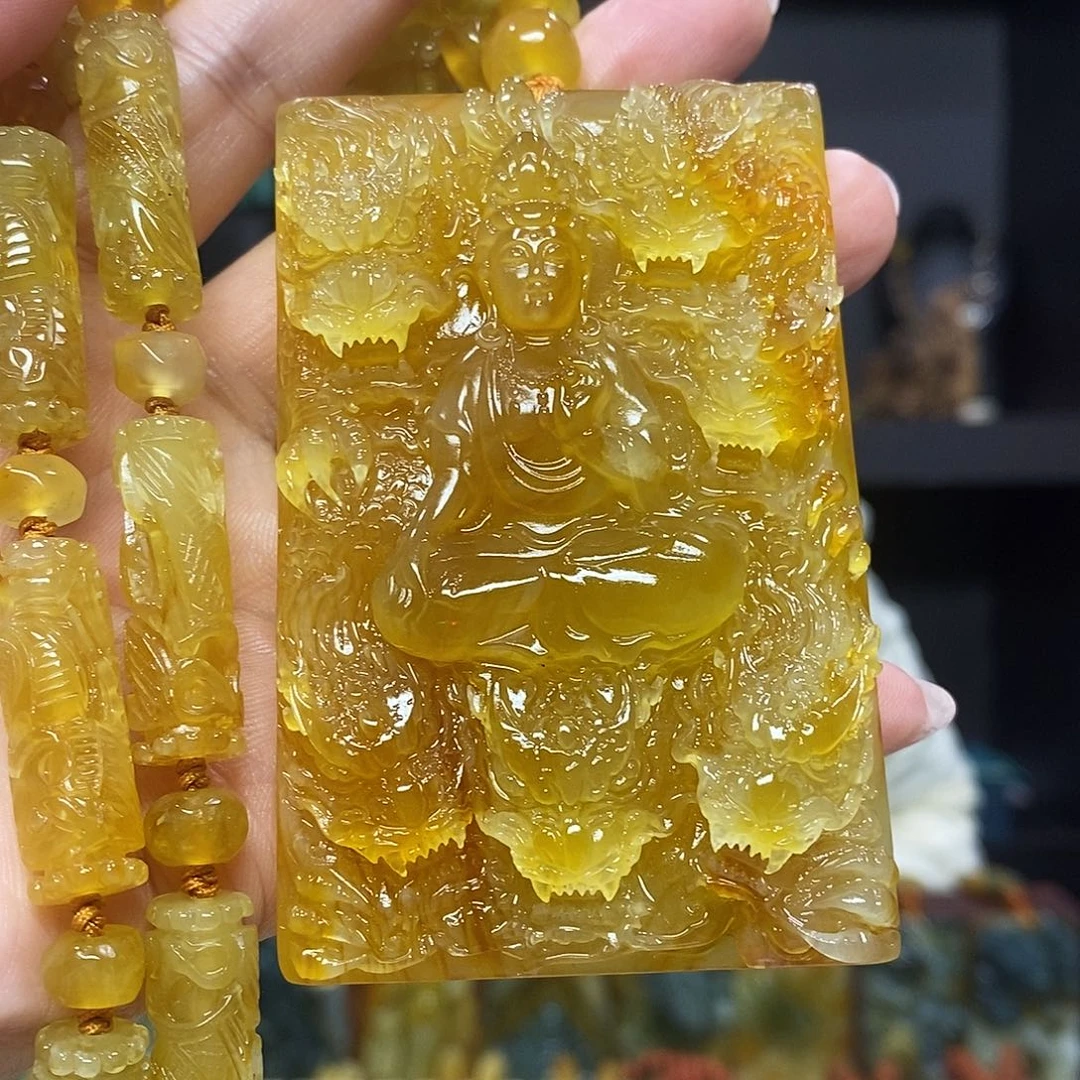 未镶嵌岫玉挂件吊坠项链“***”