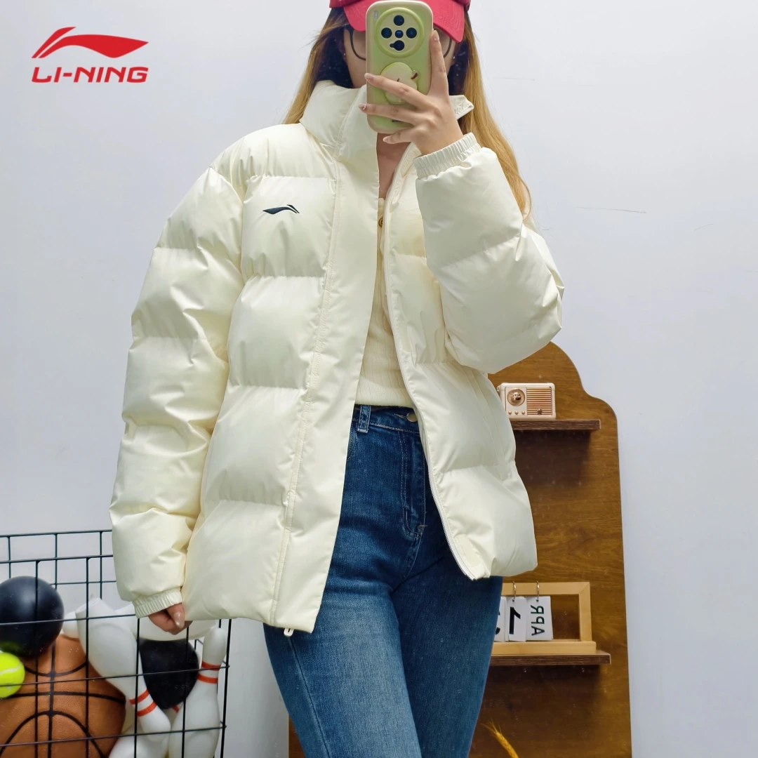 李宁短款棉服男女同款2025冬季新款加厚保暖防风面包服立领外套
