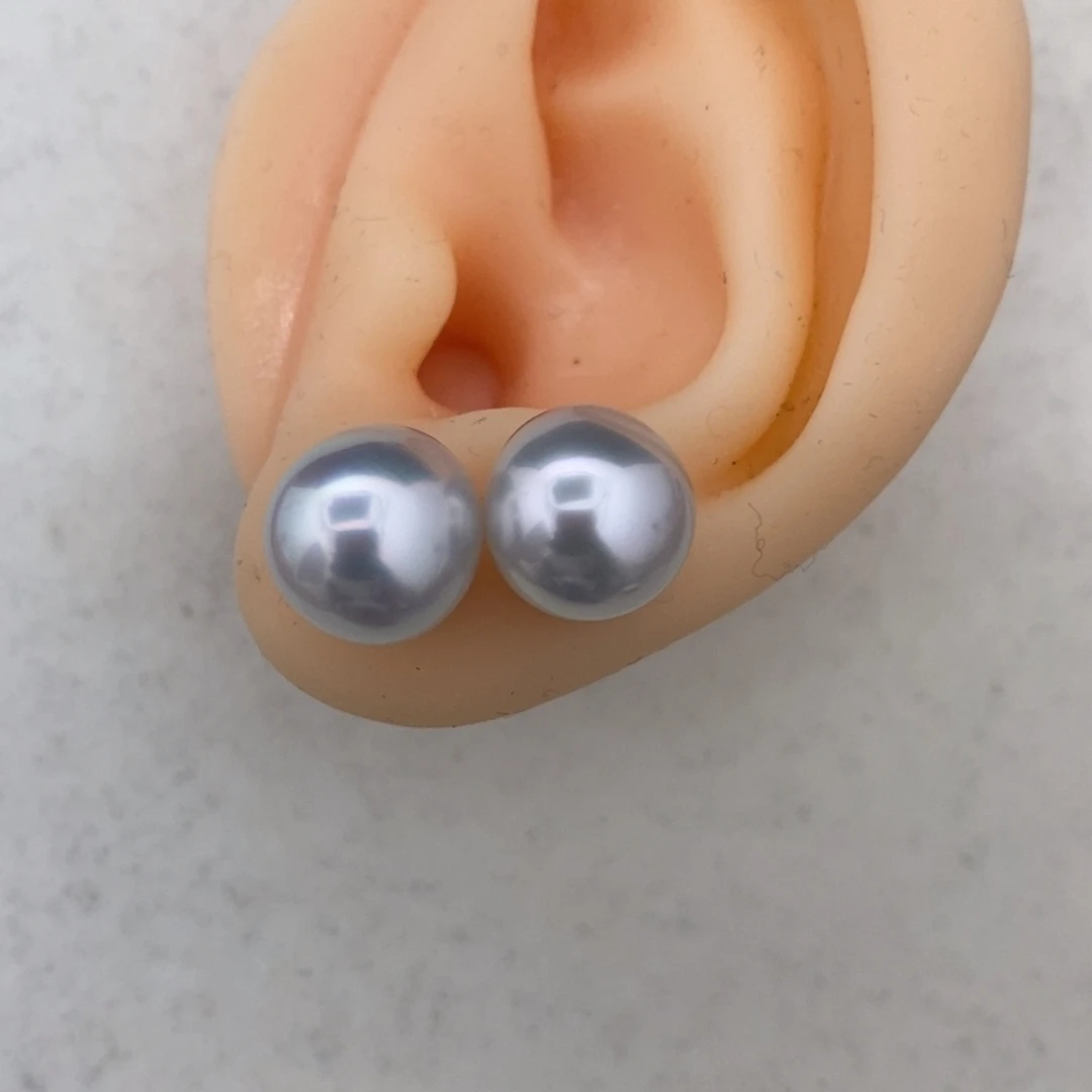 定制海水珍珠未镶嵌裸珠澳白冷光对珠10-11mm