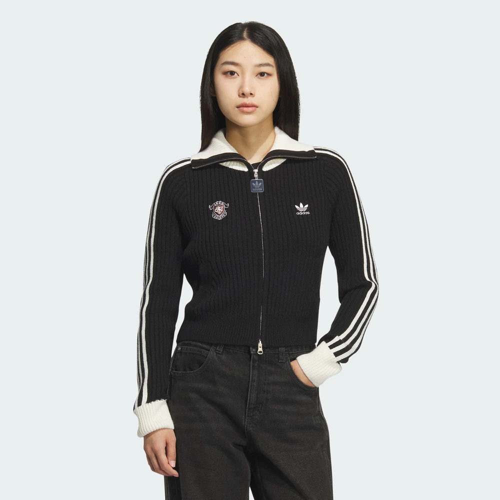 adidas 阿迪达斯三叶草女子IH FF JKT W百搭毛线开衫外套KF0718