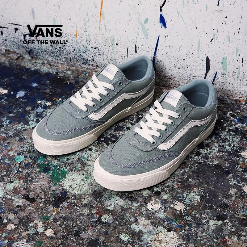 VANS范斯官方 Brooklyn LS灰色流光风百搭休闲女鞋板鞋D7UTTN