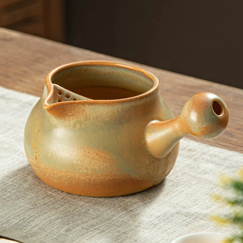 罐罐茶烤奶茶柴烧侧把明火围炉煮茶锅自制下午茶陶壶养生老白茶壶