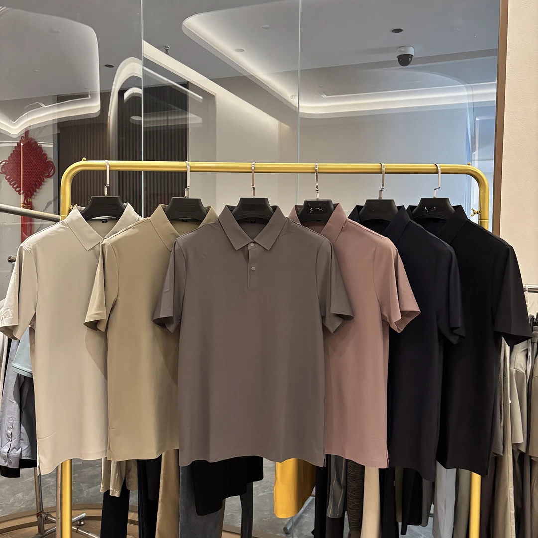 自带凉感！无痕压胶！夏季高端冰丝速干商务休闲翻领短袖POLO衫男