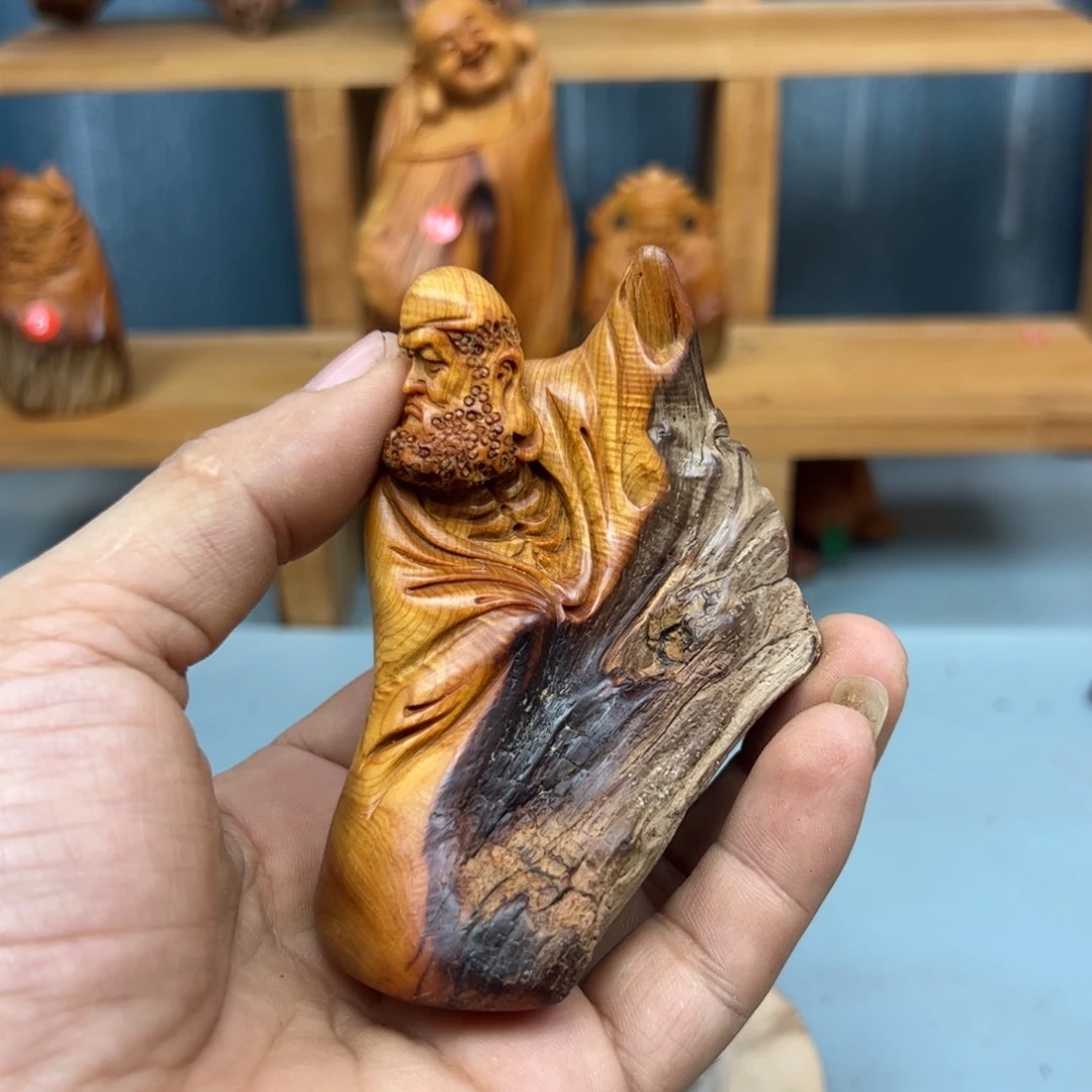 萤***L木崖柏木摆件手把件