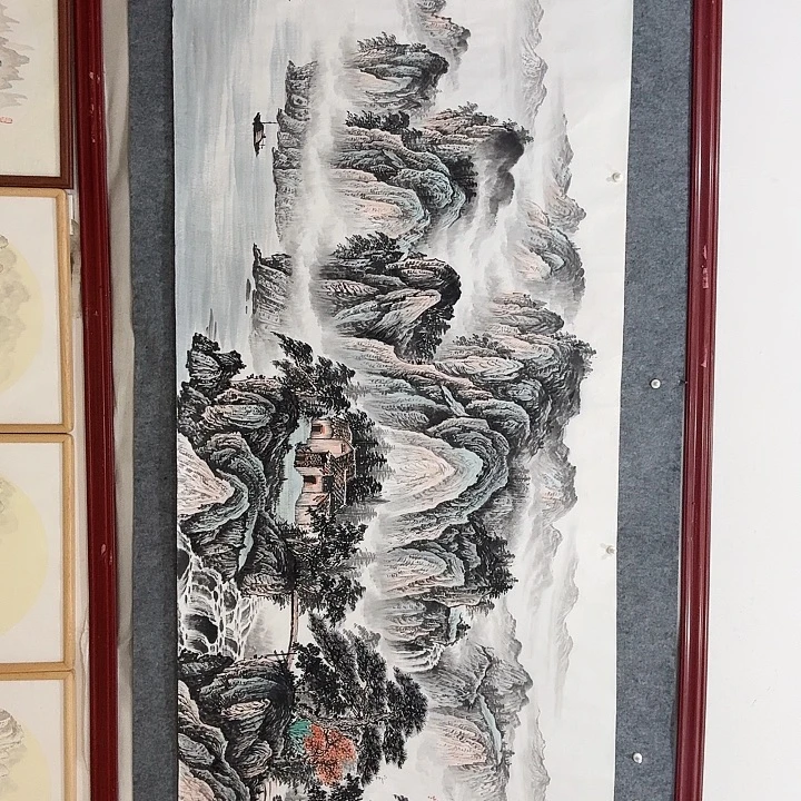 国画手绘国画云峰千里秀