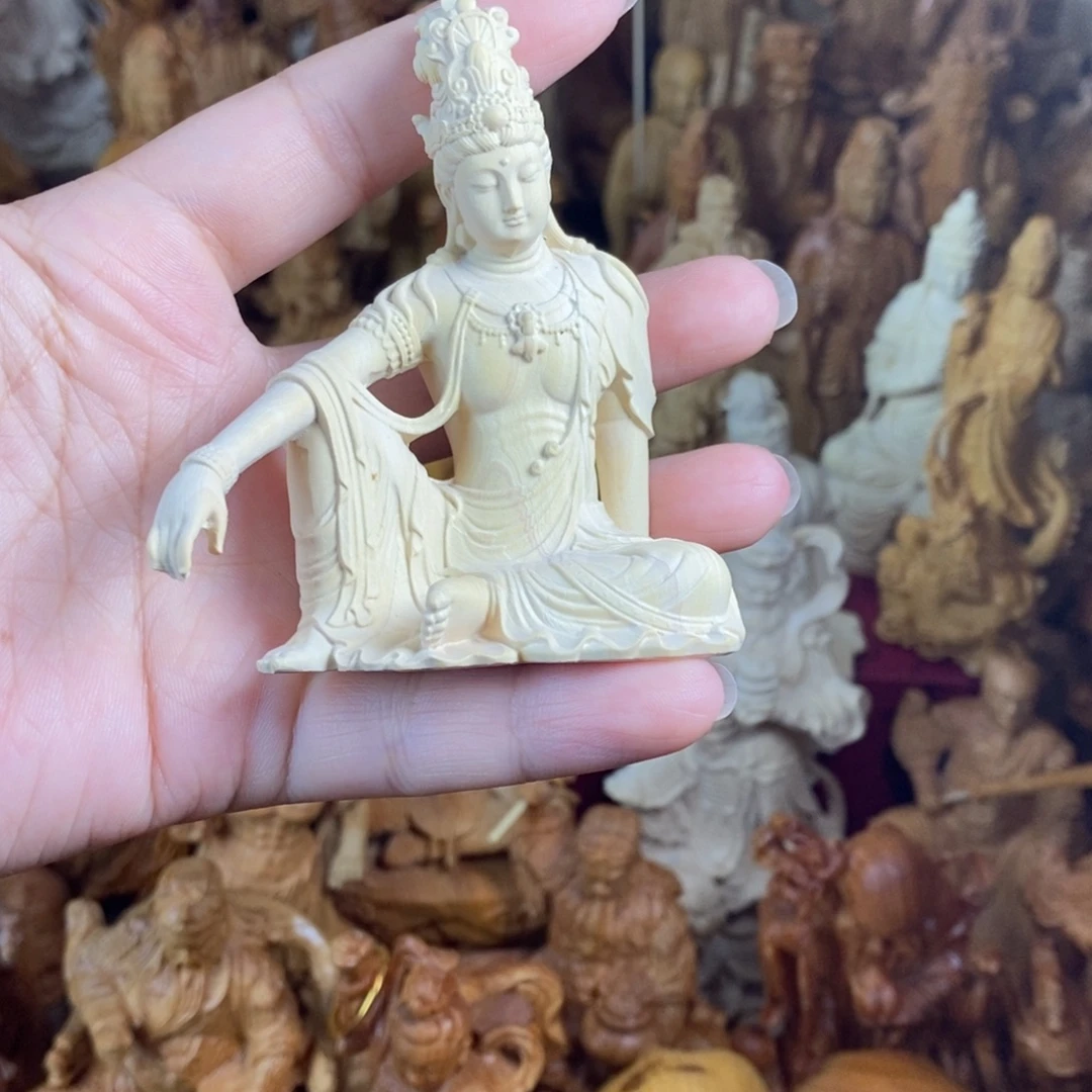 木黄杨木8高自在观音配油