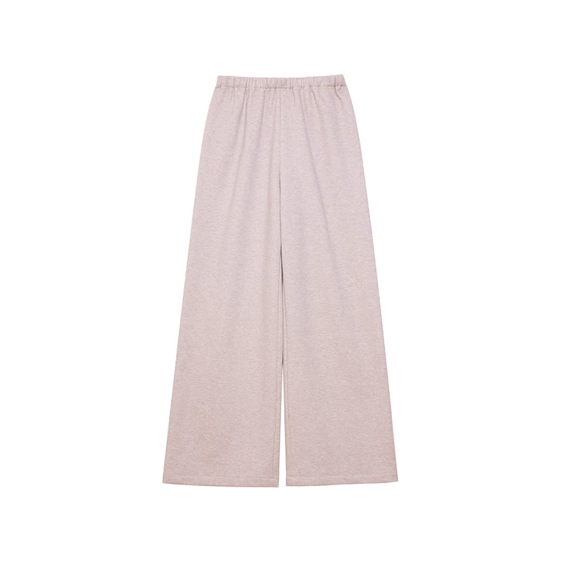 TRACYCHU卡其色肯豆风松紧腰宽松卫裤百搭时尚休闲洋气款冬季新款