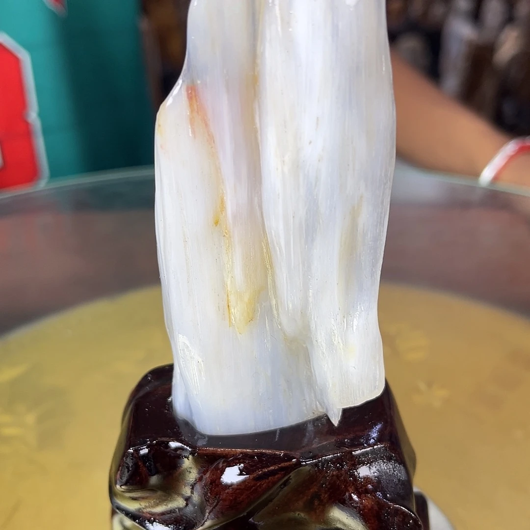 缅甸天然树化玉摆件