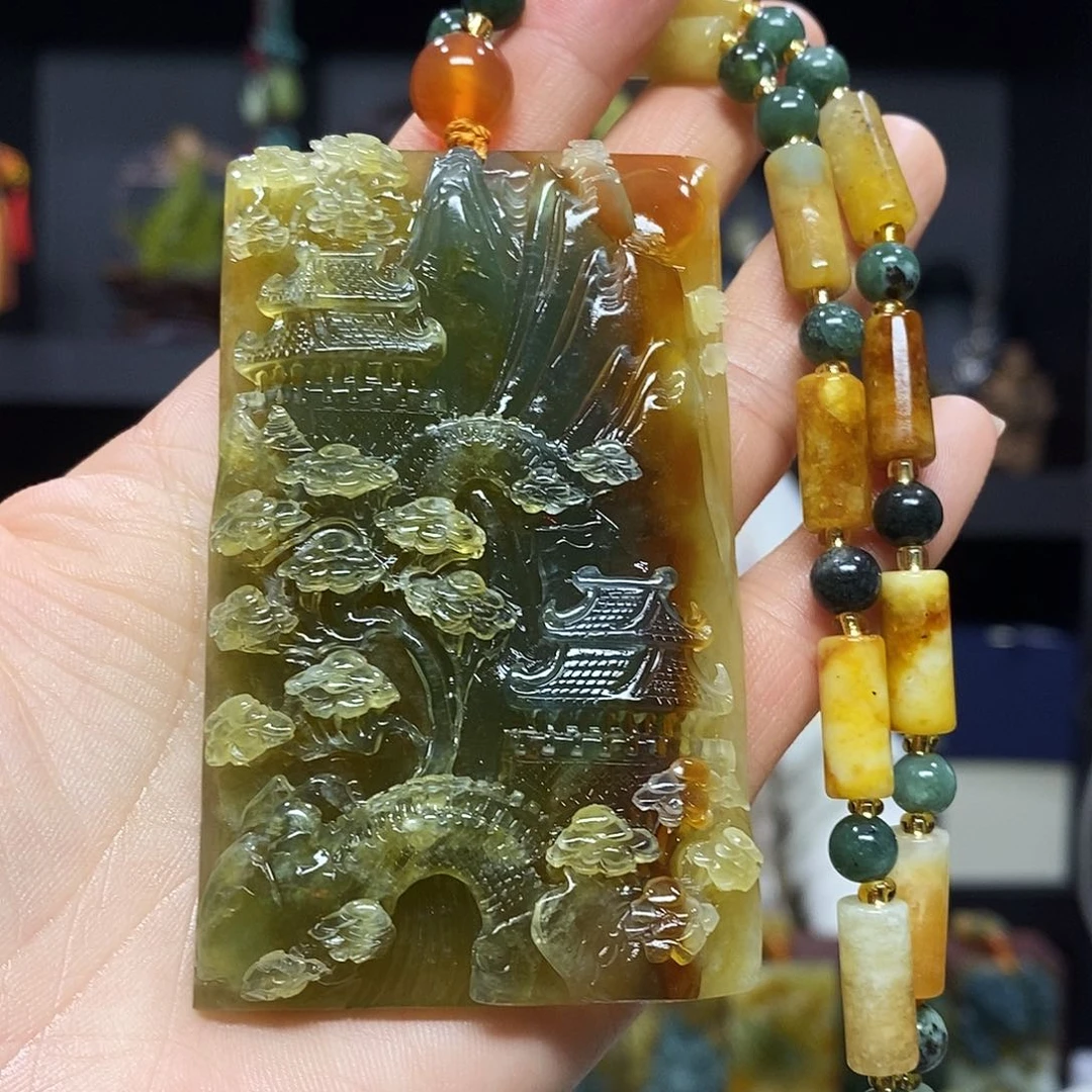 未镶嵌岫玉挂件吊坠