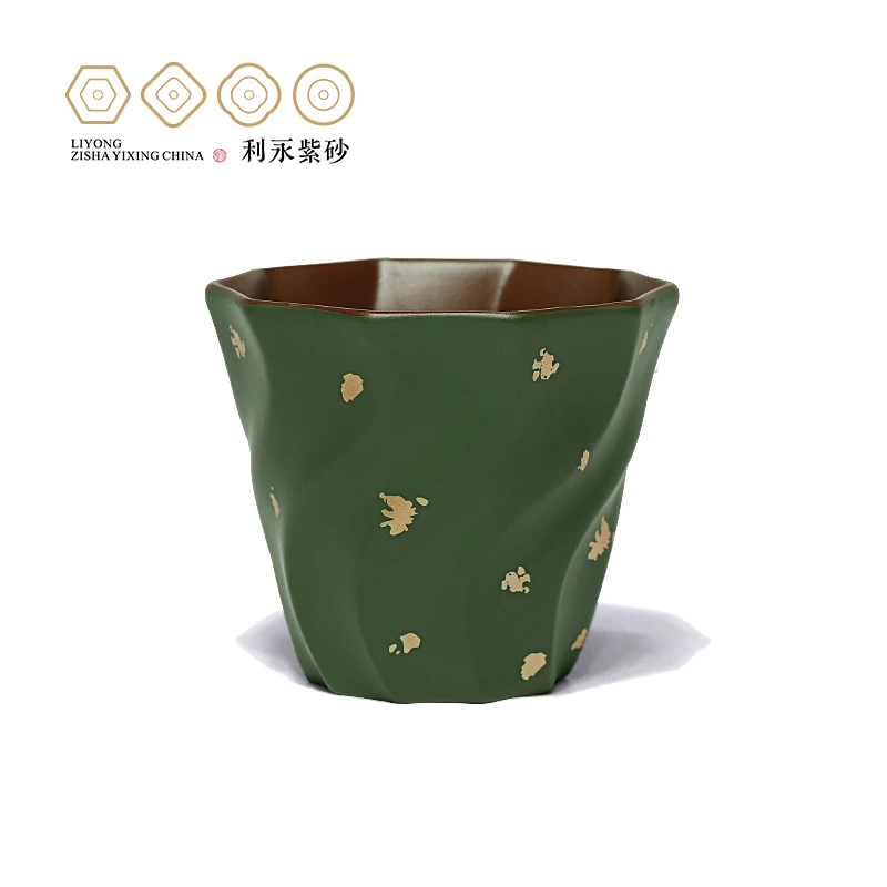 百年利永原矿紫砂金波纳福主人杯家用