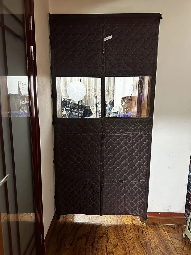 西藏包邮可视透明窗口棉门帘防寒保暖加厚家用磁铁自吸隔断门帘