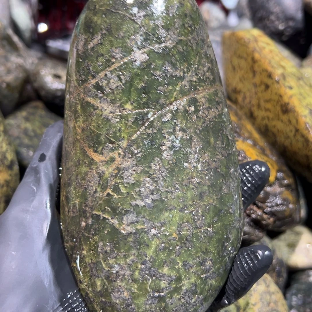 合金蛇纹石玉西藏藏玉药王石1*