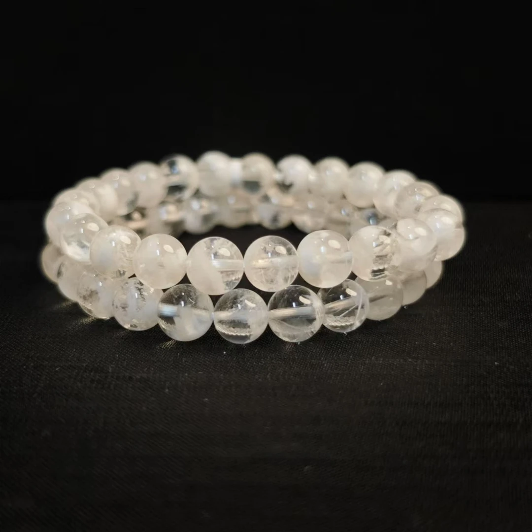 晶匠 天然雪花幽灵手串8m+ 多样性发一